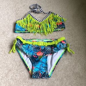 Girls Tropical Fringe Bikini - 3 available